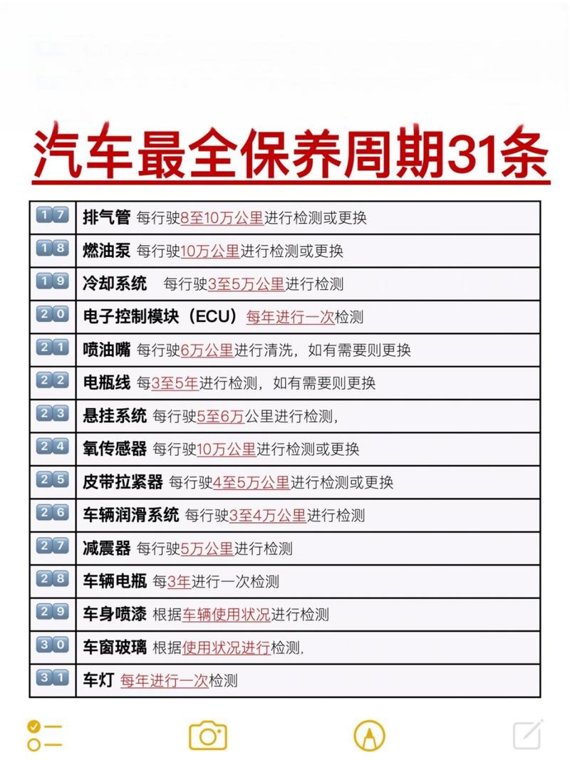 汽车保养周期(电动汽车保养周期)